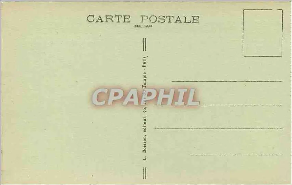 Paris - Place de la Concorde — vista histórica com obélisco e fontes — editor L. Boisson, Paris - Verso
