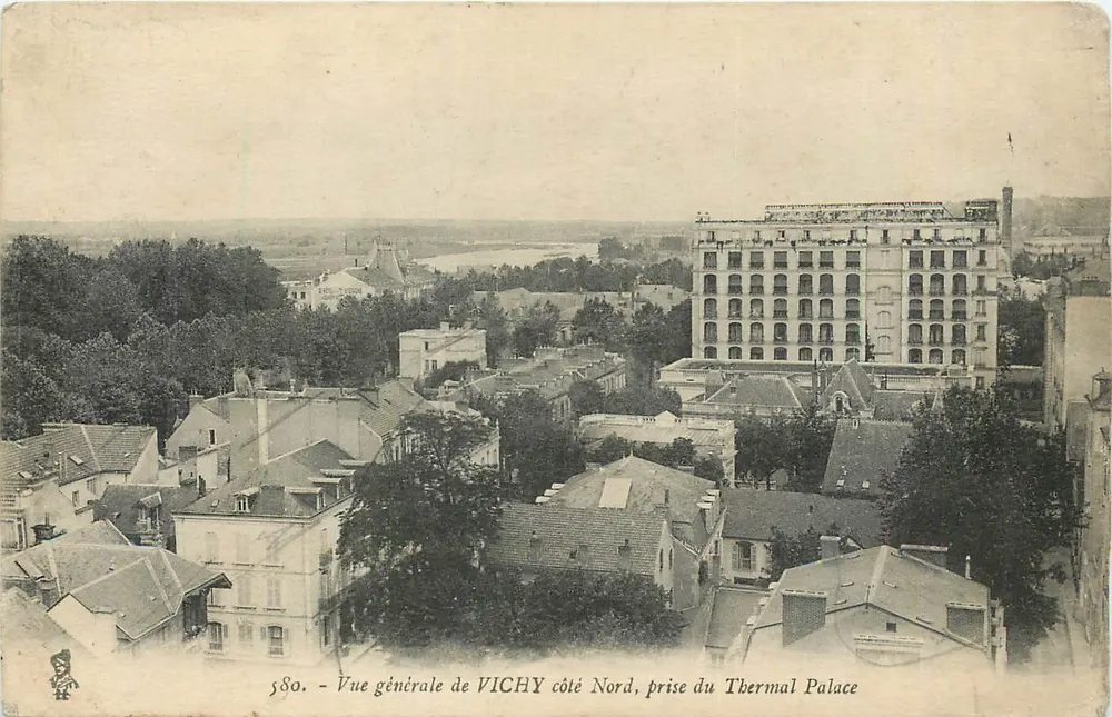 Vichy — Allgemeiner Blick von der Nordseite, aufgenommen vom Thermal Palace — anonymer Verleger, Nr. 580 - Vorderseite