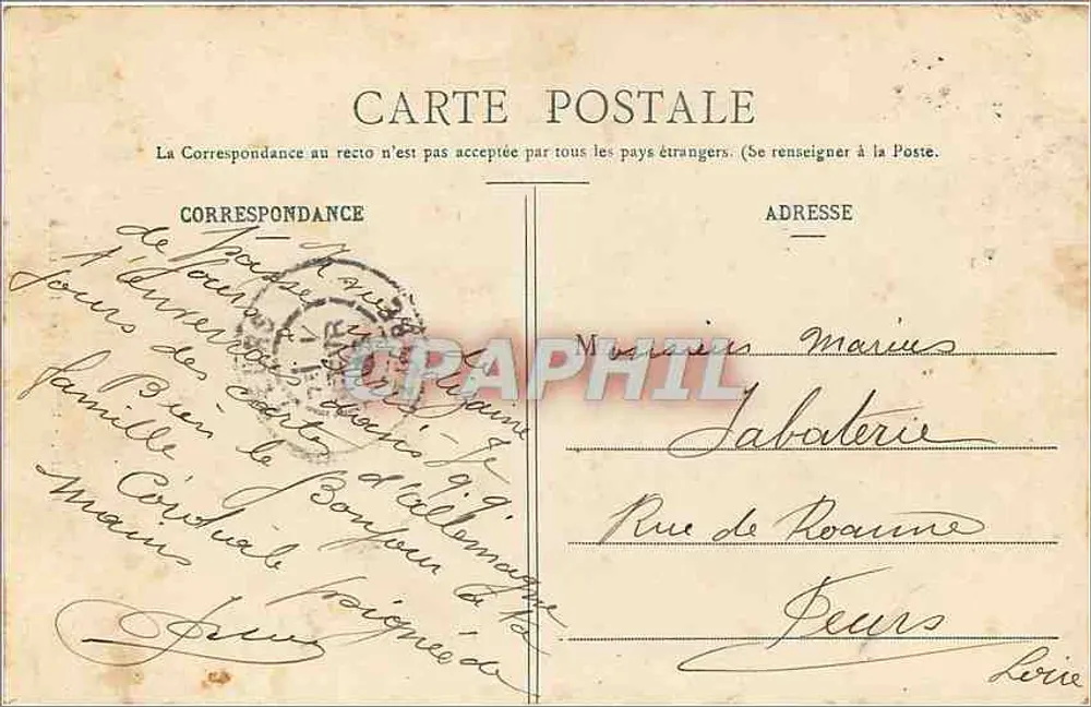 PARIS - O Hotel dos Invalidos — A. Taride, Paris - Verso