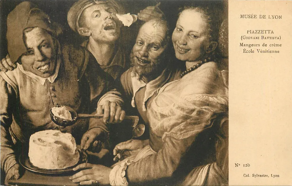 Comedores de creme — Museu de Lyon — Col. Sylvestre, Lyon, N° 120 - Frente