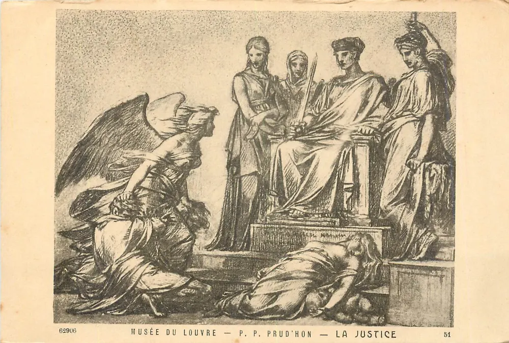 Museu do Louvre — P. P. Prud'hon — A Justiça - Frente