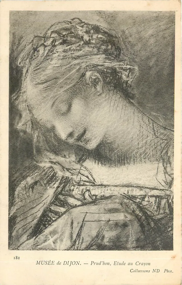 Museu de Dijon — Prud'hon, Estudo a Lápis — Coleções ND Phot. - Frente