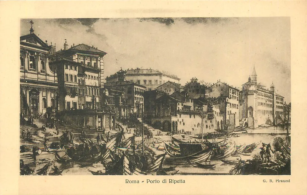 Roma - Porto di Ripetta — gravura de G. B. Piranesi - Frente