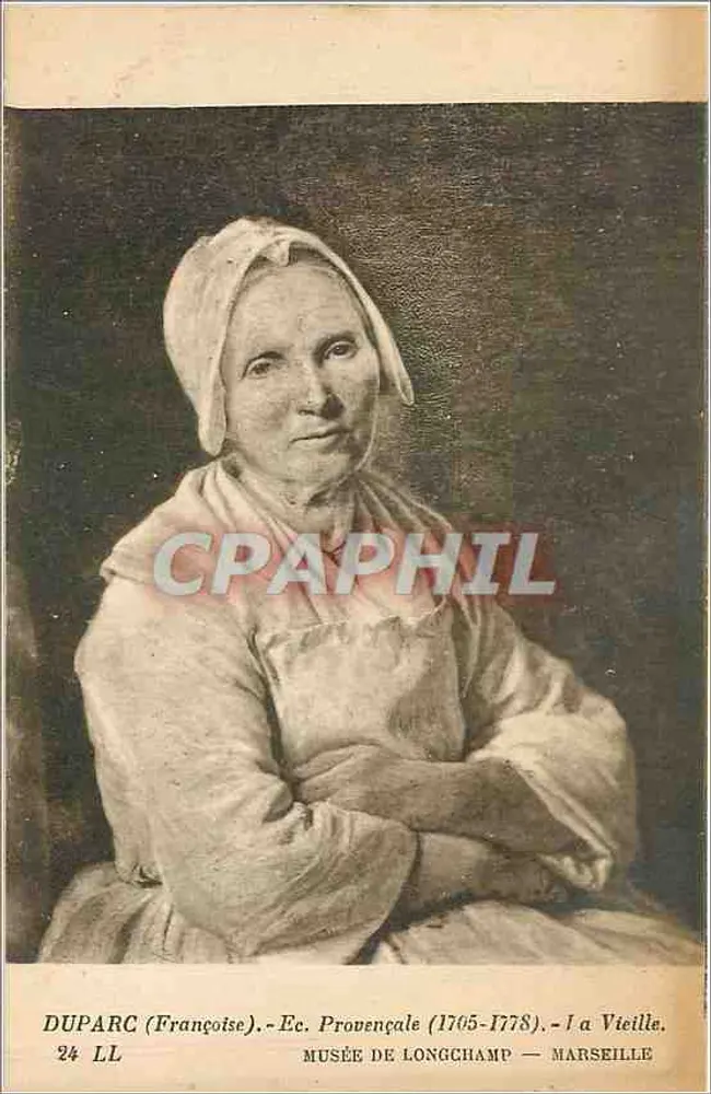 Die Alte — Portrait von DUPARC (Françoise), Schule Provence (1765-1778) — Musée de Longchamp — Marseille - Vorderseite