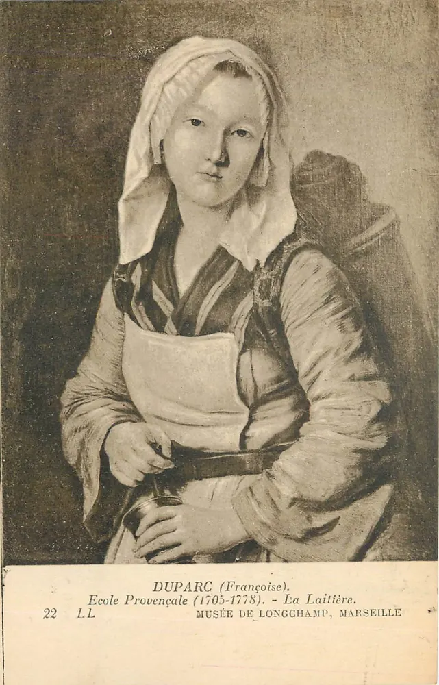 Die Milchmaid — Duparc (französisch), École Provençale (1705-1778) — Musée de Longchamp, Marseille - Vorderseite