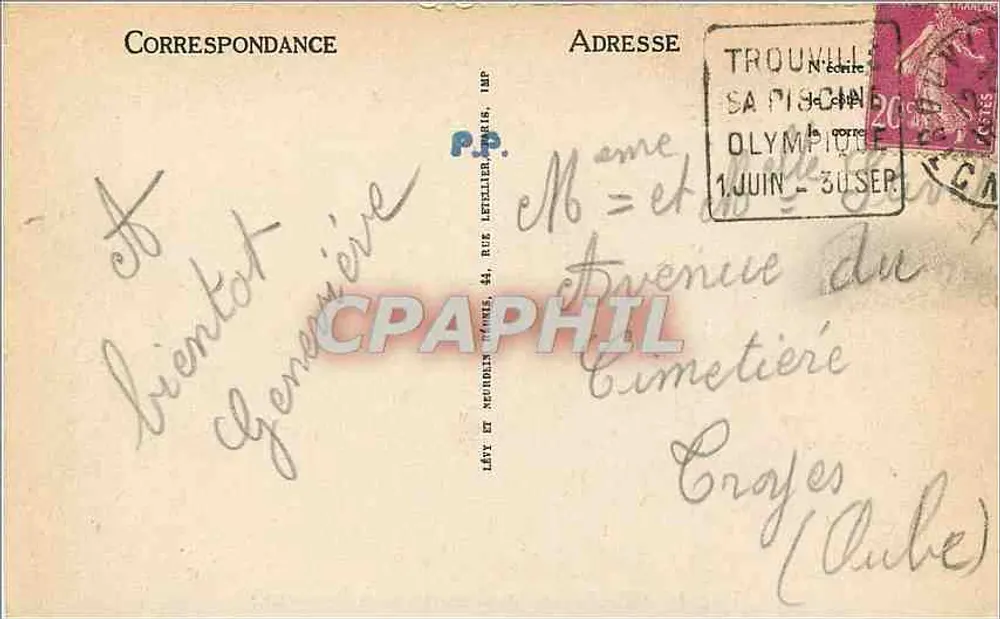 Deauville — Les Régates dans le Bassin — LL. - Verso