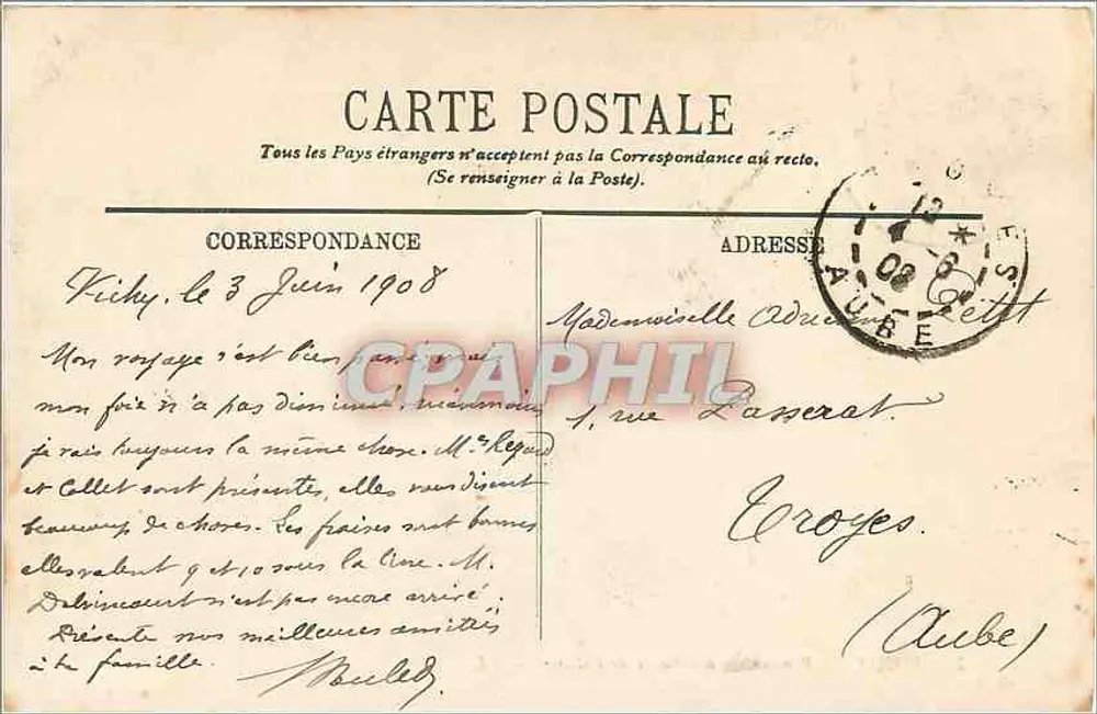 Vichy — Promenade dos Bordos do rio Allier — LL. - Verso