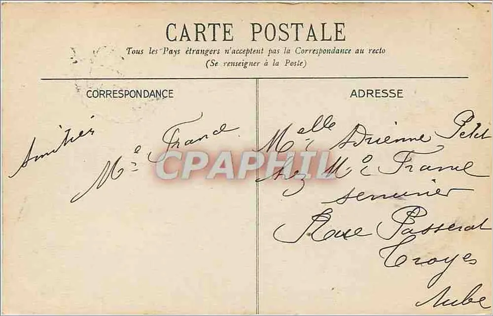 Vichy — Hospital Militar — Editor não visível, n° de série 12 - Verso