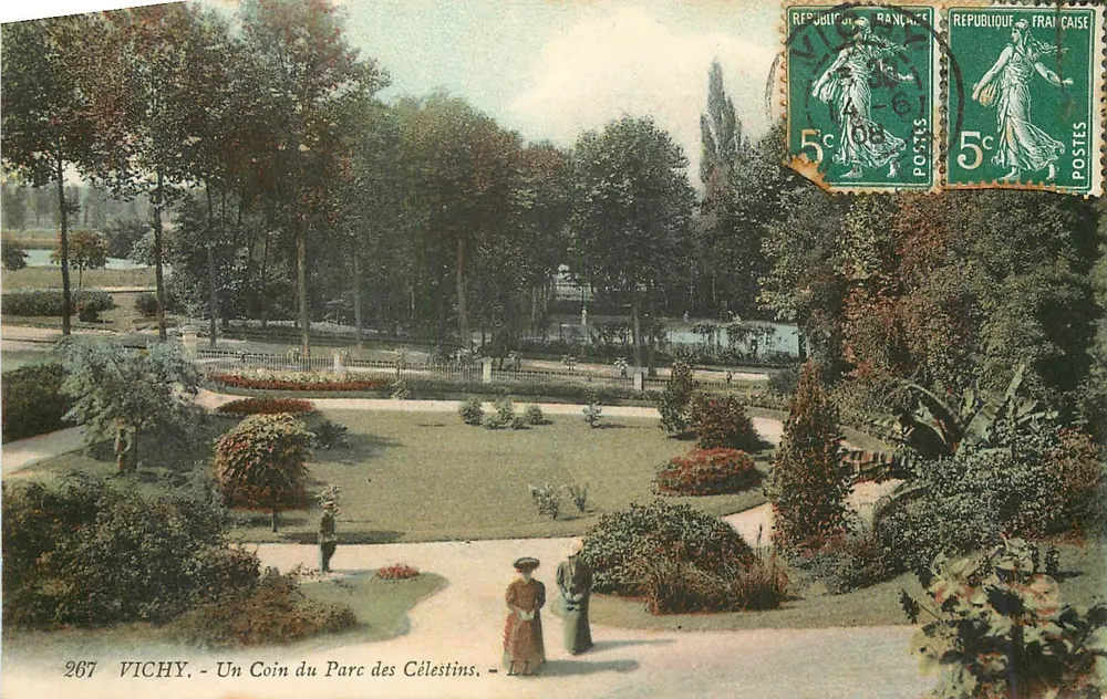 Vichy - Un Coin du Parc des Célestins — Éditeur L. L. n° 267 - Recto