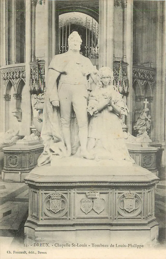 Dreux - Chapelle Saint-Louis - Tombeau de Louis-Philippe — Ch. Foucault, édit., Dreux, n°24 - Recto