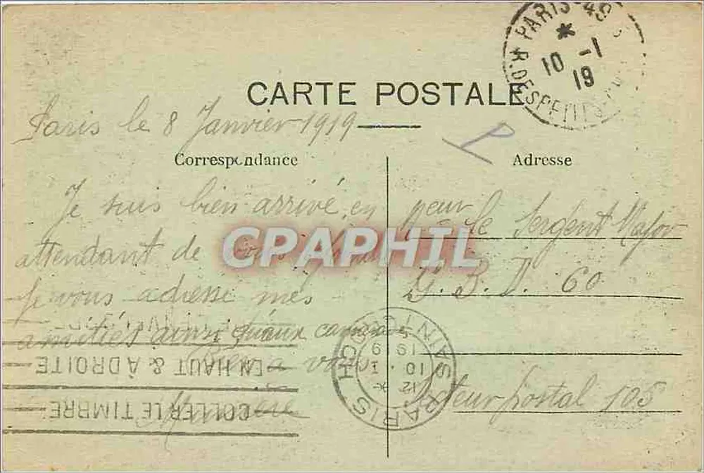 Boulevards de Montmartre - Le Belvédère — Paris (19e arrt) — C.M. - Verso