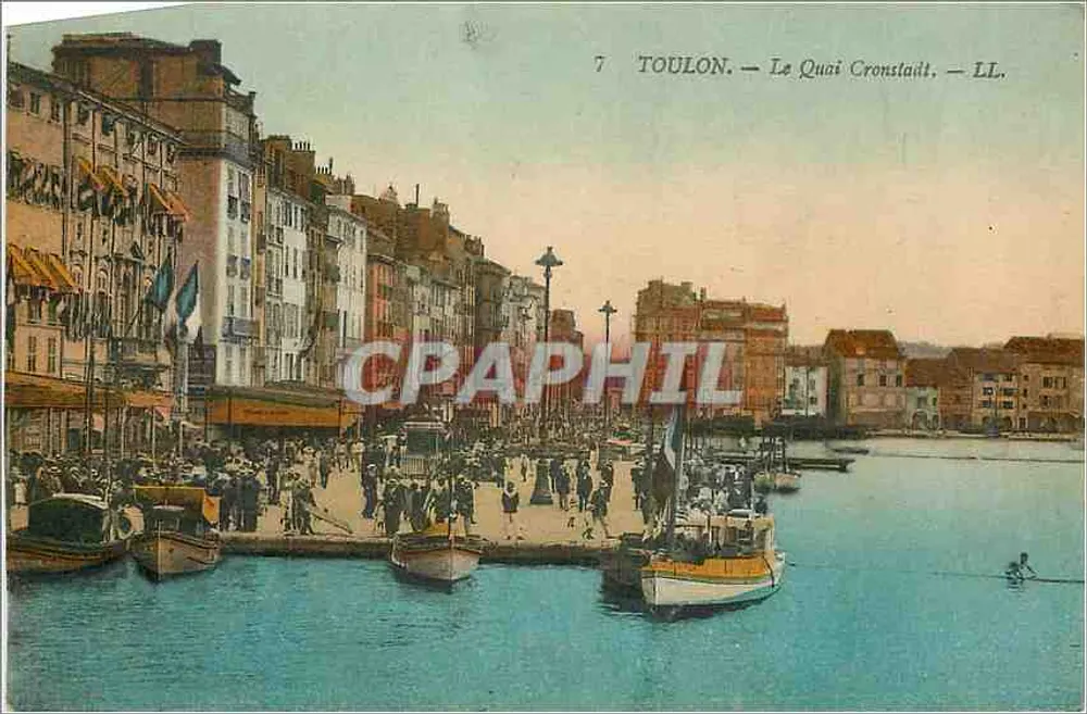 Toulon — Le Quai Cronstadt — LL. — Imp. Lévi Fils & Cie, Paris - Recto