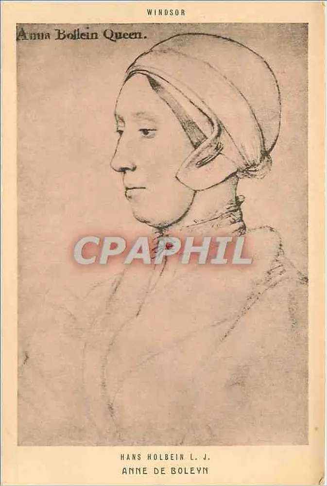 Anna di Boleyn — Regina d'Inghilterra — Hans Holbein L.J. / Windsor - Recto