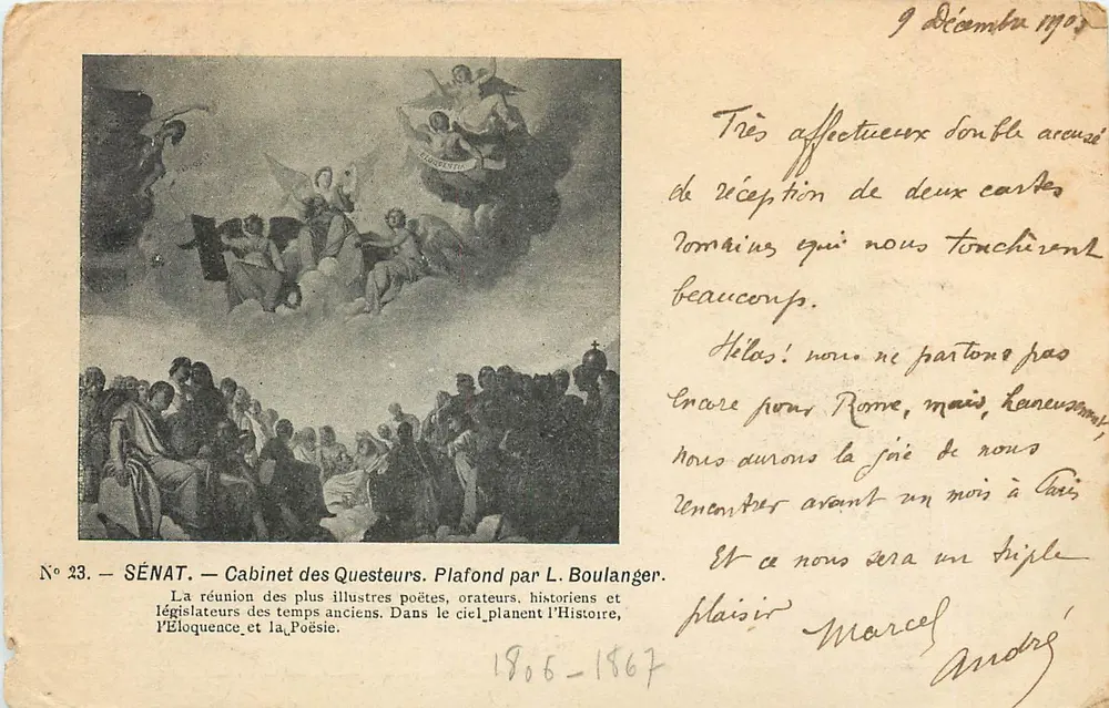SENAT — Cabinet des Questeurs. Decke von L. Boulanger — Nr. 23 - Vorderseite