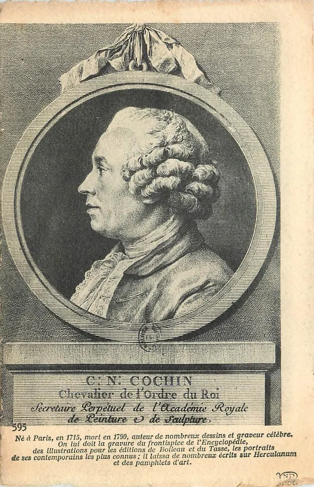 C. N. Cochin — Gravura e retrato — n°595 - Frente