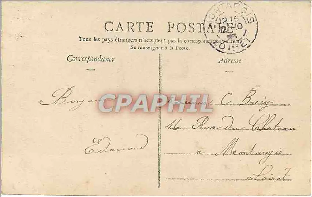 Orléans — Igreja de Saint-Marceau — editor: C. Gathéris, Orléans - Verso