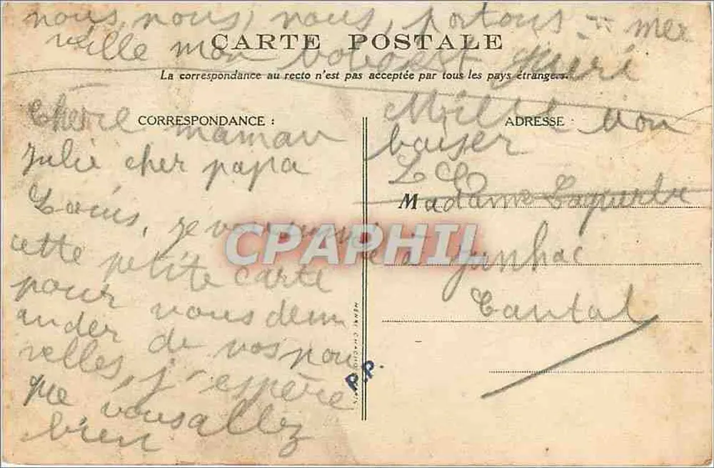 Cosette dans la forêt — Les Misérables — Norblot - Verso