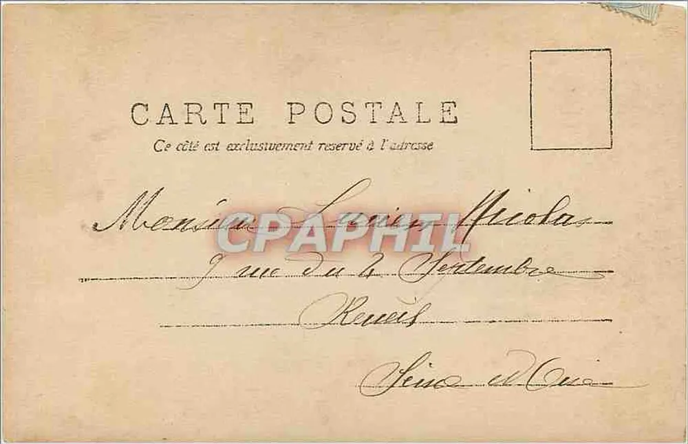 Rodzina pomagająca choremu — Obssid! la r' tirent sans facons Et d'mand'nt le prix de leur rôle — R.P. — wydawca R.P. nr 8 - Rewers