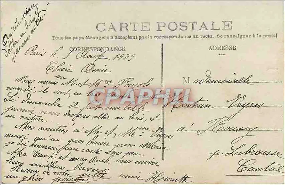 Mignon — jovem mulher em vestido rosa perto de um barco — Rubis, n°114 - Verso