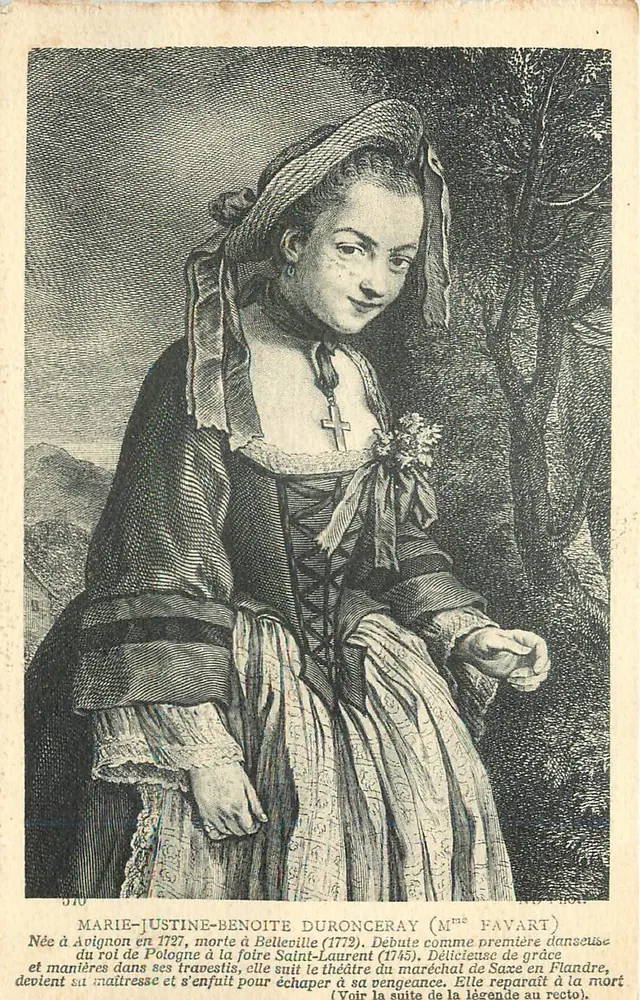 Marie-Justine-Benoîte Duronceray (Mme Favart) — gestochenes Portrait — n°310 - Vorderseite