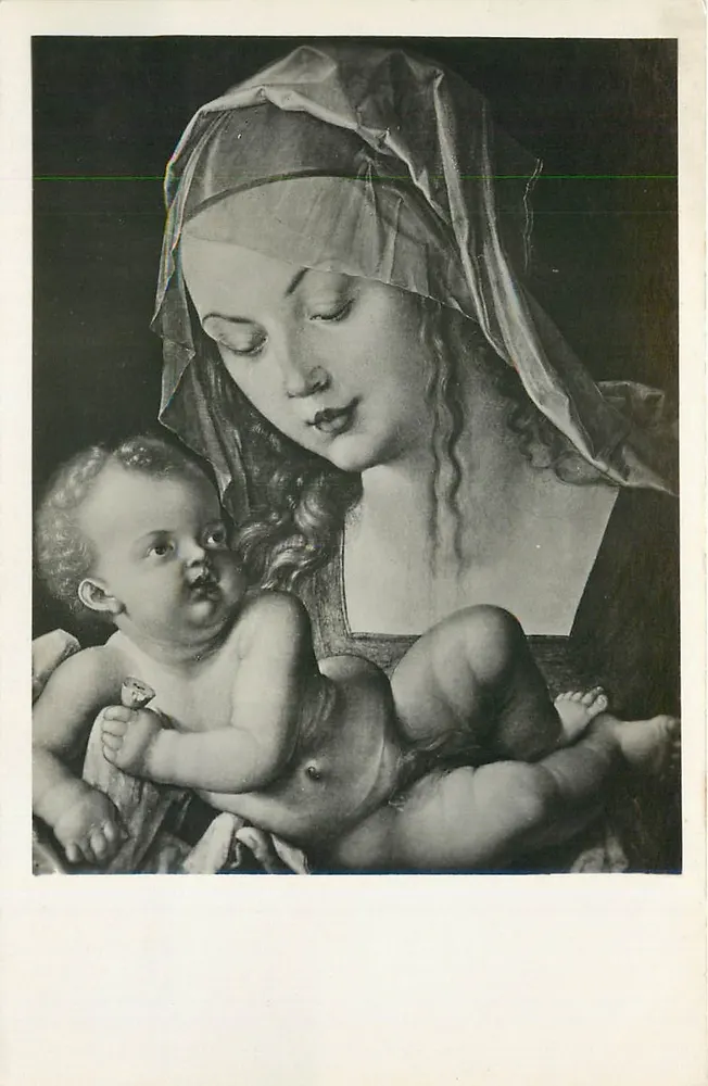 Madonna avec l'Enfant — reproduction d'une œuvre de Dürer — Kunstverlag Wolfrum, Wien, n° 484 - Recto