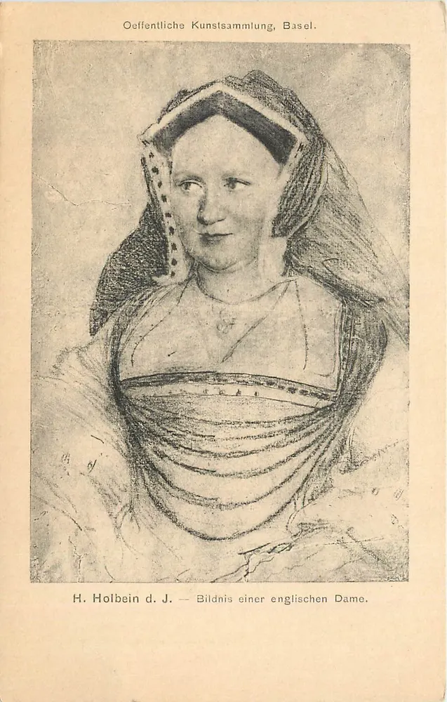 Portrait d'une dame anglaise — H. Holbein d.J. — Oeffentliche Kunstsammlung, Basel - Recto