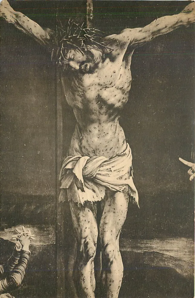 Crocificación — detalle — M. Grunewald - París - Anverso