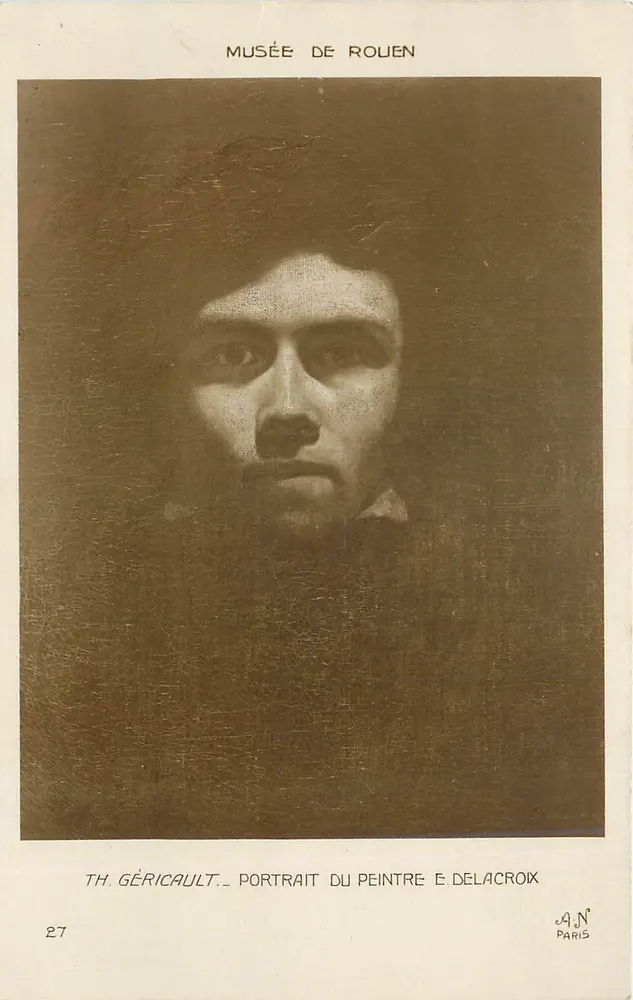 Théodore Géricault — Retrato do pintor Delacroix — Museu de Rouen — A.N. Paris, n°27 - Frente