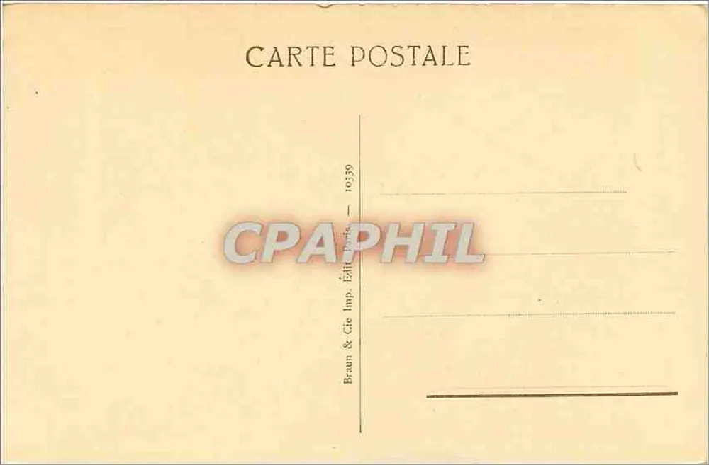 Officier de Chasseurs à Cheval chargeant — Musée du Louvre — Braun & Cie Imp. Édit. Paris n° 10339 - Verso