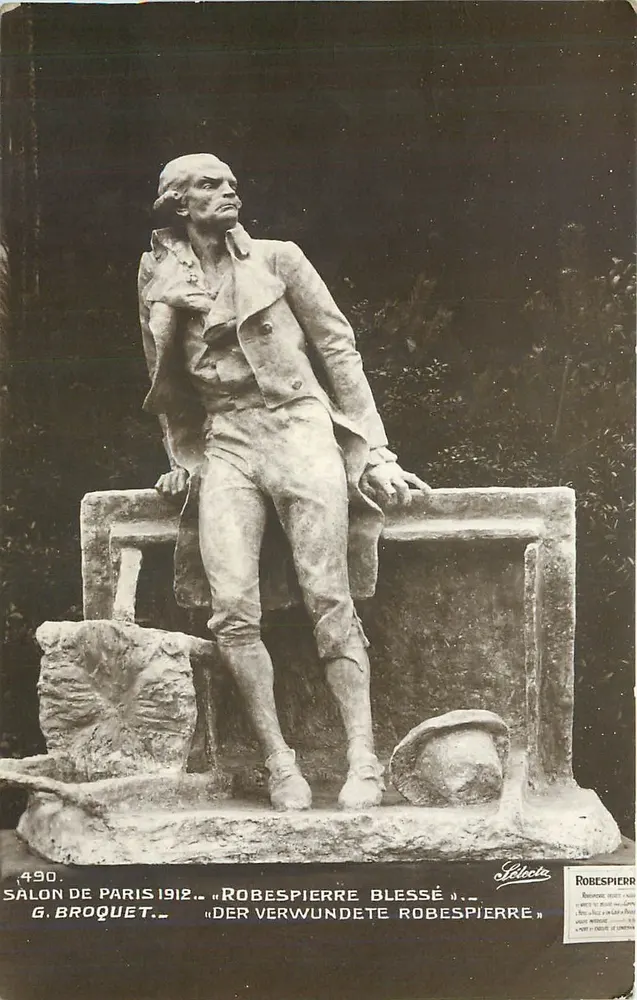 Verletzte Robespierre-Statue — Salon von Paris 1912 — G. Broquet, Nr. 490 - Vorderseite