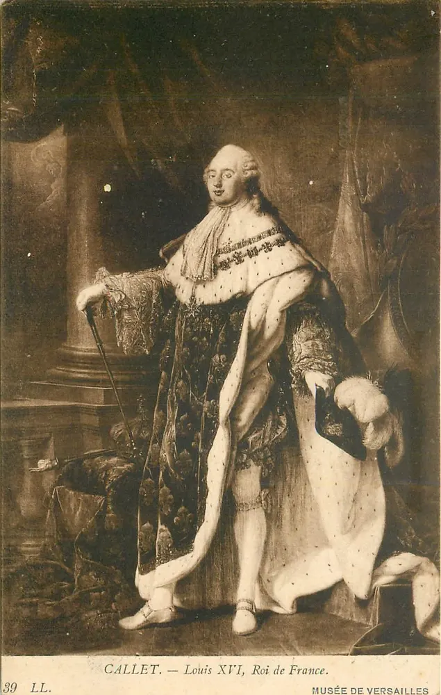 Louis XVI, Roi de France — portrait par Callet — Musée de Versailles — n° 39 LL - Recto