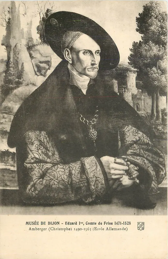 Retrato de Edzard I, Conde da Frísia — Museu de Dijon — Escola Alemã - Frente