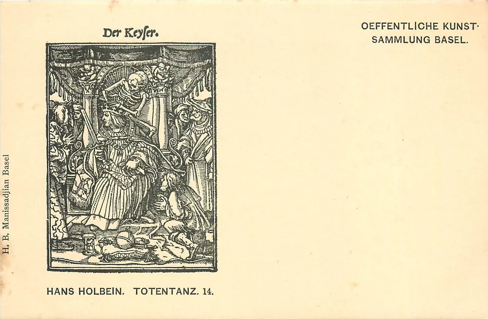 A Dança dos Mortos — Totentanz — Hans Holbein — Oeffentliche Kunst-Sammlung Basel - Frente