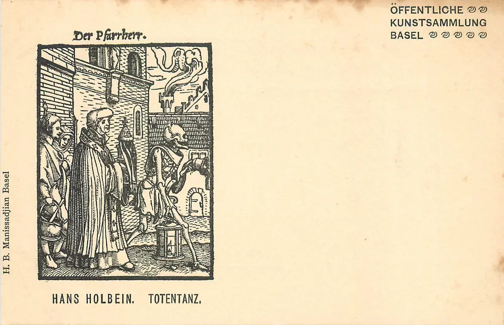 Dança dos mortos — Totentanz — H. B. Manissadjian, Basel - Frente