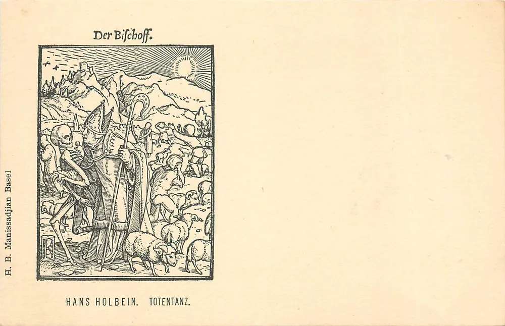 Dança dos mortos — H. B. Manissadjan, Basel — HANS HOLBEIN. TOTENTANZ. - Frente