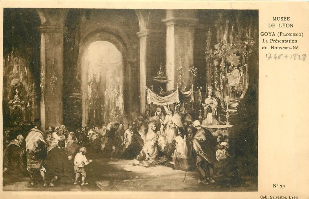 Musée de Lyon — Goya (Francisco) : La Présentation du Nouveau-Né — Cell. Sylvestre, Lyon, N° 79 - Recto