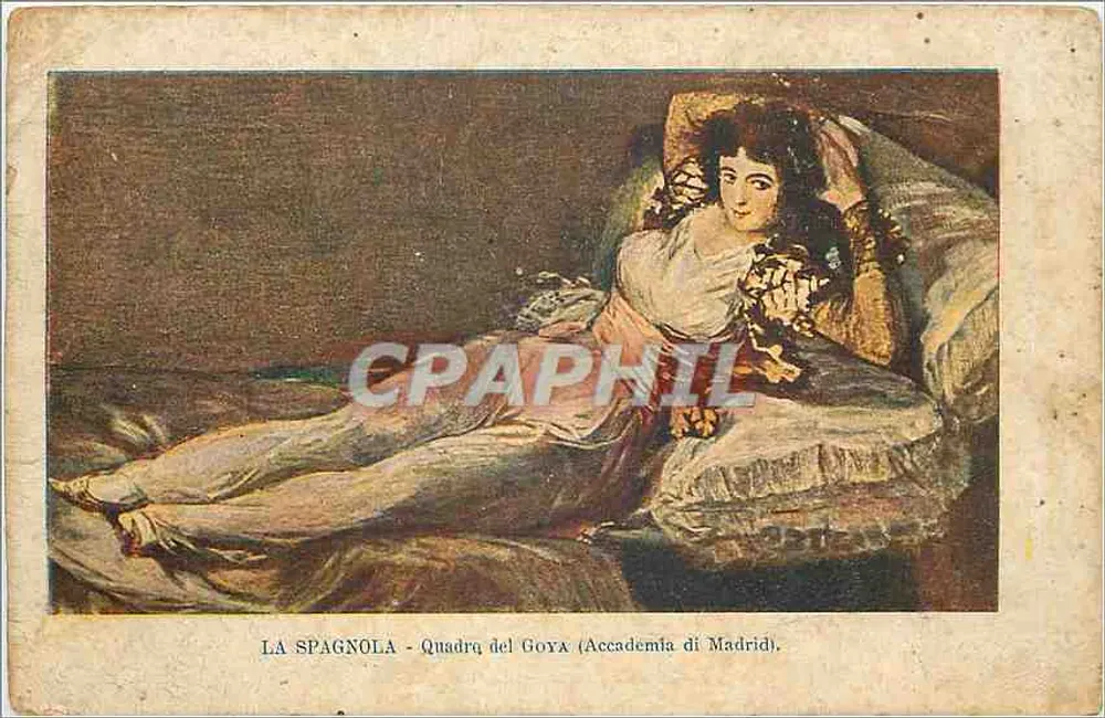 La Spagnola - Gemälde von Goya (Akademie von Madrid) - B. Manzoni - Mailand - Vorderseite