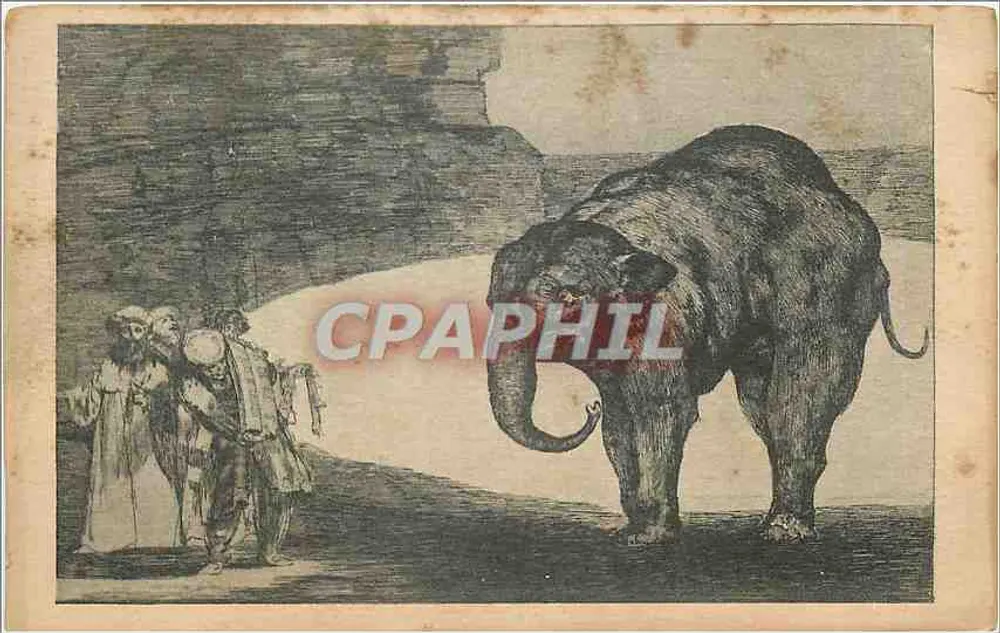 चार कबूतर और हाथी — गोया — K.F.A.S., लंदन, संख्या 152 - आगे