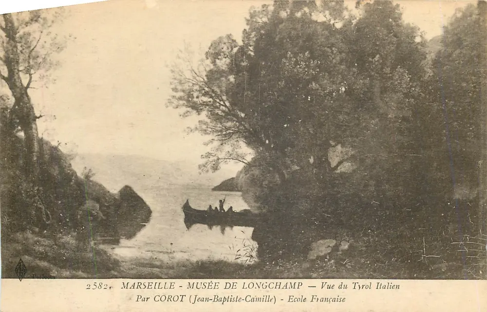 Marseille - Musée de Longchamp — Vue du Tyrol Italien — Par Corot (Jean-Baptiste-Camille) — École Française - Recto