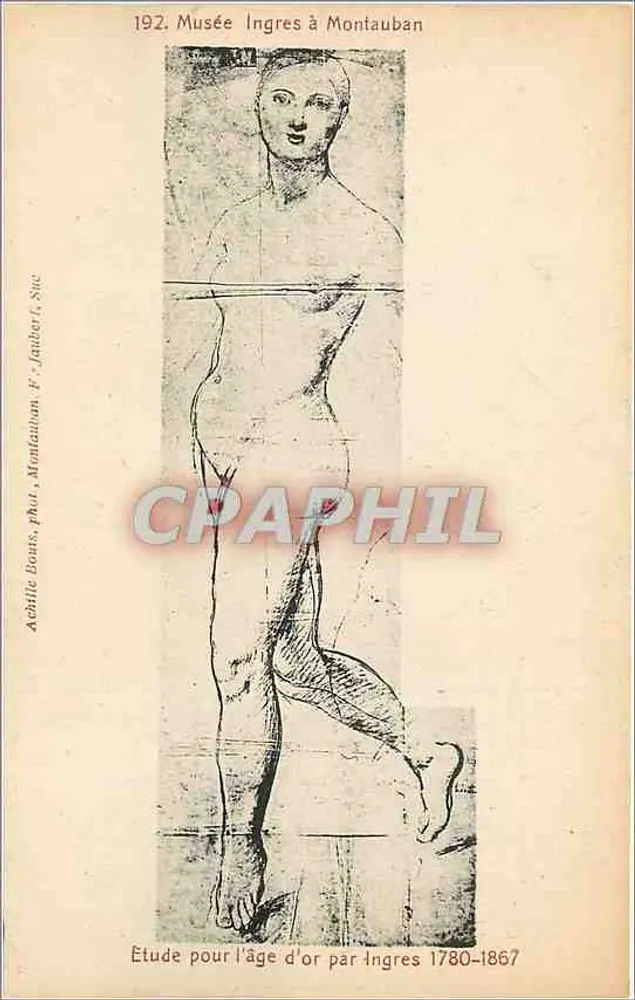 Studie für das Goldene Zeitalter von Ingres — Musée Ingres in Montauban — Achille Boute, phot. F. Jaulbert, Suc. - Vorderseite