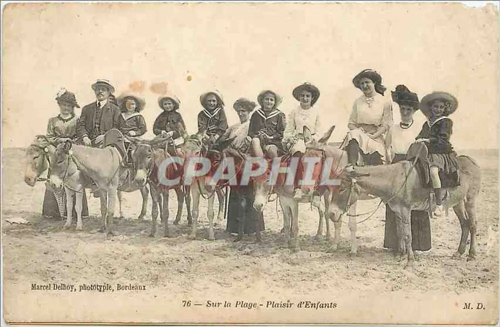 Na Praia — Prazer das Crianças — Marcel Delhoy, fototipia, Bordeaux - Frente