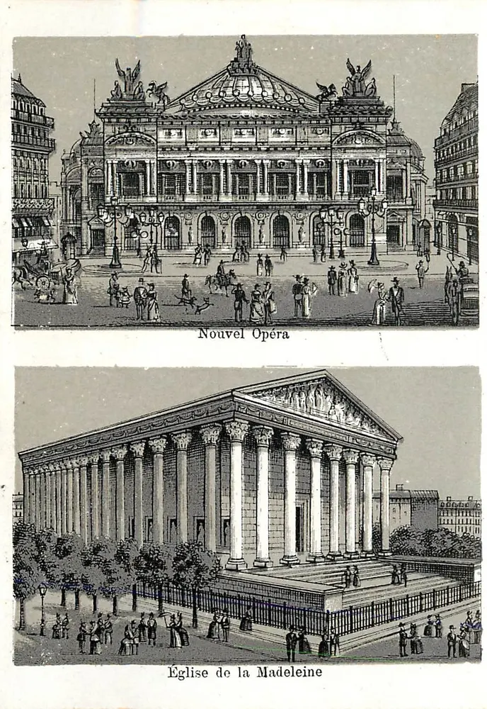 Nouvel Opéra — Église de la Madeleine - Recto