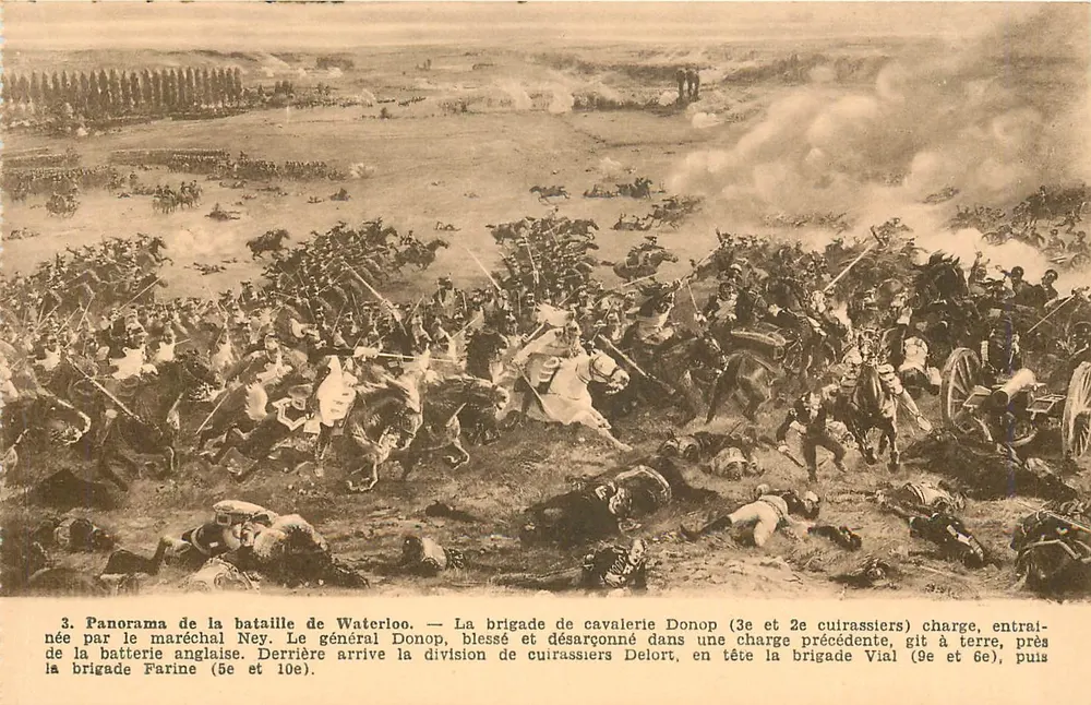 Schlacht bei Waterloo — Panorama der Schlacht bei Waterloo — P.I.B., Brüssel - Vorderseite