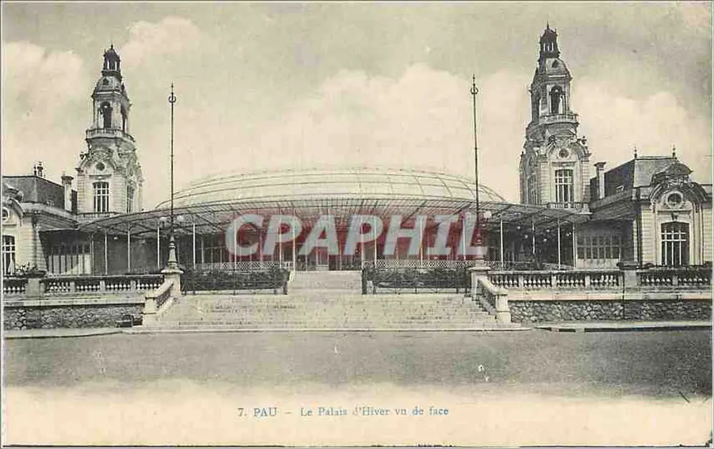 Pau — O Palácio de Inverno visto de frente — editor não identificado, n° de série 7 - Frente