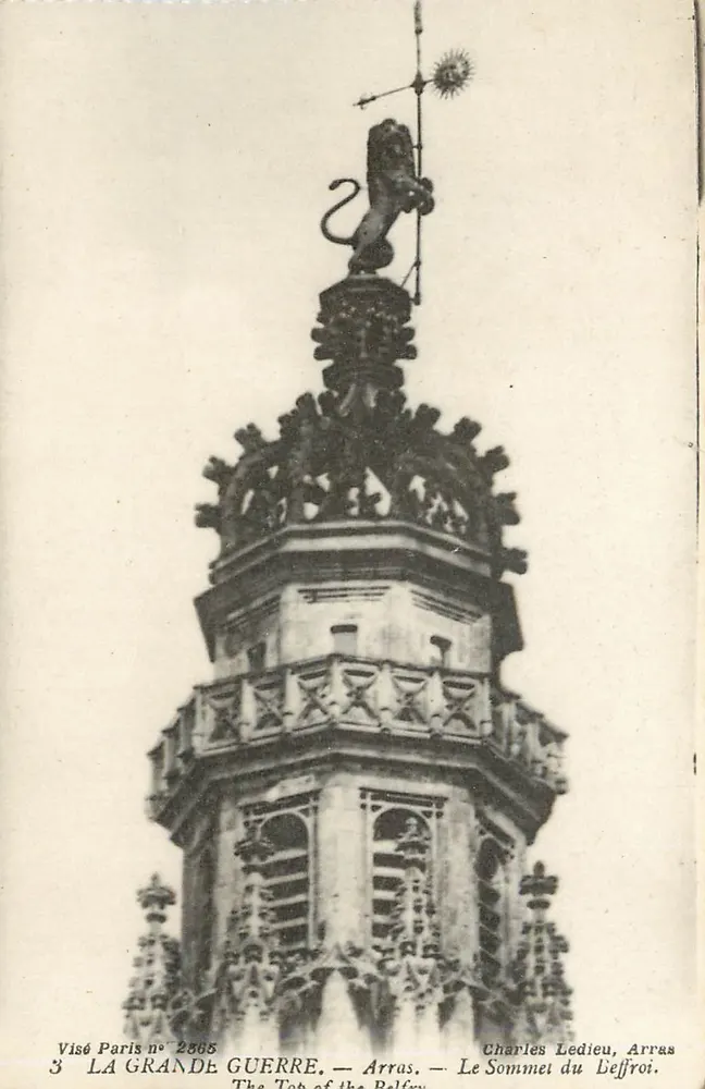 Der Gipfel des Glockenturms — Arras — Charles Ledieu, Arras - Vorderseite