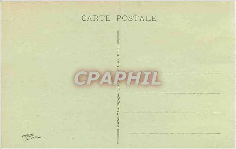 Rouen - Place de l'Hôtel-de-Ville — vue de la cathédrale et de l'hôtel de ville, éditeur Cartes 'La Gipogue', n° 433 - Verso