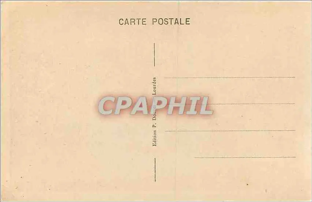 Première Station du Calvaire de N.-D. de Lourdes — P.D. — Édition P. Doucet Lourdes - Verso