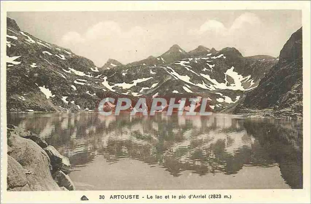Artouste - O lago e o pico d'Arriel (2823 m.) — série 30 — editor Arts Photomécaniques de Schiltigheim - Frente