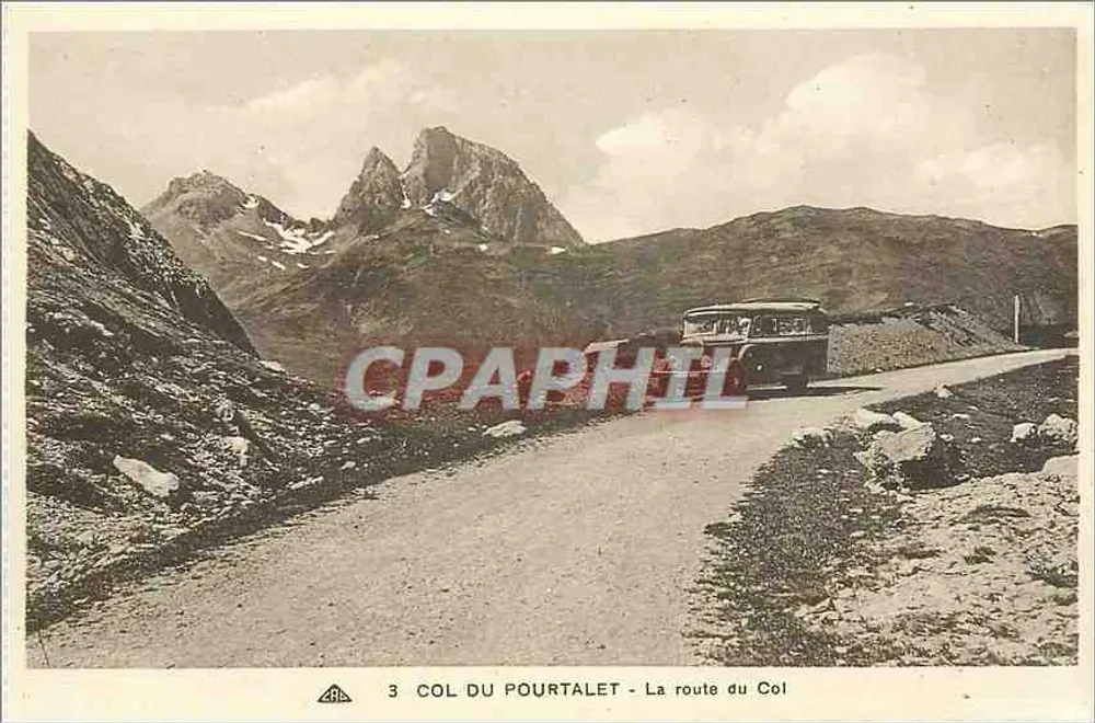 Col du Pourtalet — A estrada do Col — Editora Cie des Arts Photomécaniques, Strasbourg - Frente