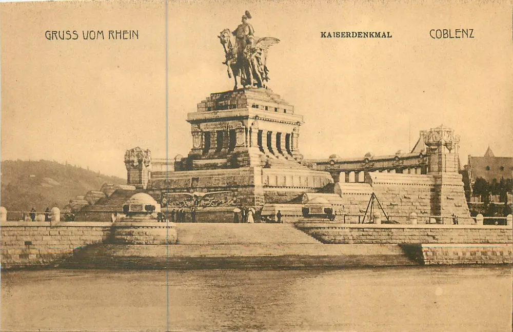 Kaiserdenkmal — Coblenz — Gruss vom Rhein - Front
